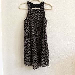 Abercrombie & Fitch Sleeveless Lined Floral Black White Swing‎ Dress Size XS
